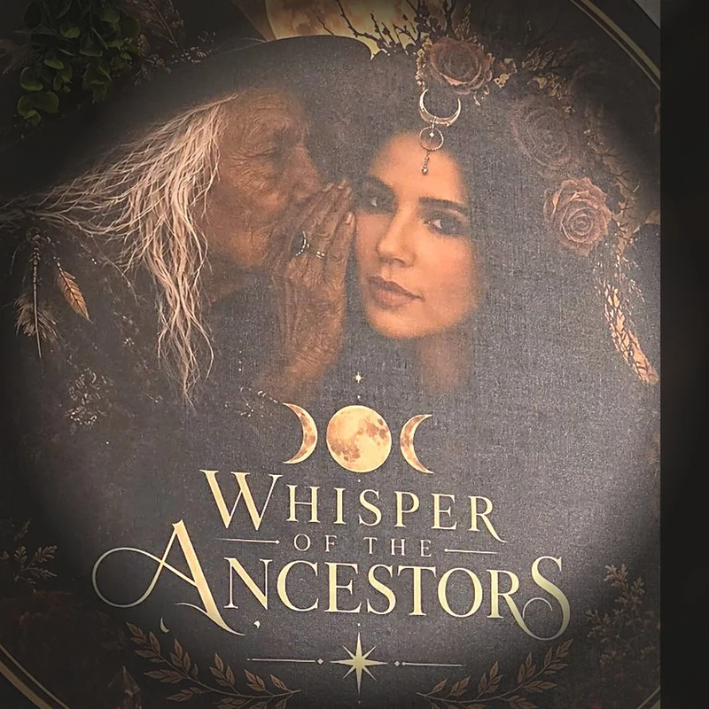 Whisper of the Ancestors banner: an elder whispering to Laiany
